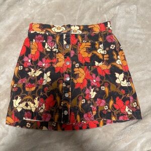 Urban Outfitters Floral corduroy Skirt